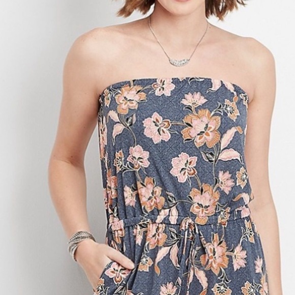 Maurices floral tube top jumpsuit - Picture 2 of 10